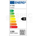 Naświetlacz, projektor LED SMD 150W 17220lm 6500K IP65 czarny barwa CW biała zimna, przewód 1m V-TAC SAMSUNG VT-44153 5 LAT GWARANCJI