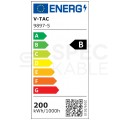 Naświetlacz, projektor LED SMD 200W 37000lm 6500K IP65 czarny barwa CW biała zimna V-TAC VT-44205-5 5 LAT GWARANCJI