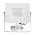 Naświetlacz, projektor LED SMD 50W 4000lm 3000K IP65 biały z czujnikiem ruchu, barwa WW biała ciepła V-TAC SAMSUNG VT-50-S-W 5 LAT GWARANCJI