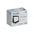 Naświetlacz, projektor LED SMD 50W 4000lm 6500K IP65 czarny z czujnikiem ruchu, mufa przyłączeniowa barwa CW biała zimna V-TAC SAMSUNG VT-158S 5 LAT GWARANCJI