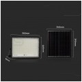 Naświetlacz solarny naścienny LED z czujnikiem zmierzchu 30W 2600lm 6400K 20000mAh czarny barwa CW biała zimna V-TAC VT-240W