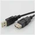 NEKU Kabel przedłużacz USB 2.0 A (wtyk / gniazdo) czarny 0,8m