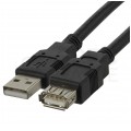 NEKU Kabel przedłużacz USB 2.0 A (wtyk / gniazdo) czarny 0,8m