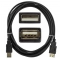 NEKU Kabel przedłużacz USB 2.0 A (wtyk / gniazdo) czarny 3m