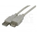 NEKU Kabel przedłużacz USB 2.0 A (wtyk / gniazdo) szary 0,8m