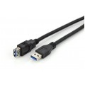 NEKU Kabel przedłużacz USB 3.0 A (wtyk / gniazdo) czarny 0,8m