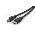 NEKU Kabel przedłużacz USB 3.0 A (wtyk / gniazdo) czarny 1,8m