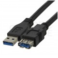 NEKU Kabel przedłużacz USB 3.0 A (wtyk / gniazdo) czarny 5m