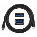 NEKU Kabel przedłużacz USB 3.0 A (wtyk / gniazdo) czarny 5m