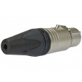NEUTRIK Gniazdo mikrofonowe XLR (3-pin) na kabel do 8,0mm posrebrzane NC3FXX