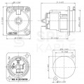 NEUTRIK Gniazdo tablicowe panelowe instrumentalne Jack 6,3mm Stereo posrebrzane NJ3FP6C