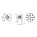 NEUTRIK Gniazdo tablicowe panelowe Speakon 4-pin czarne NL4MPRXX