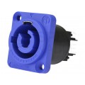 NEUTRIK Gniazdo tablicowe panelowe zasilające PowerCON 3-pin (2+PE) 20A 250V niebieskie NAC3MPA-1
