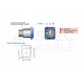 NEUTRIK Gniazdo tablicowe panelowe zasilające PowerCON 3-pin (2+PE) 20A 250V niebieskie NAC3MPA-1