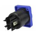 NEUTRIK Gniazdo tablicowe panelowe zasilające PowerCON 3-pin (2+PE) 20A 250V niebieskie NAC3MPA-1
