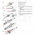 NEUTRIK Wtyk instrumentalny Jack 6,3mm Mono na kabel do 7,0mm pozłacany czarny NP2X-B