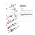 NEUTRIK Wtyk instrumentalny Jack 6,3mm Stereo na kabel do 7,0mm pozłacany czarny NP3X-B