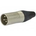 NEUTRIK Wtyk mikrofonowy XLR (3-pin) na kabel do 8,0mm posrebrzany NC3MXX
