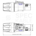 NEUTRIK Wtyk Speakon 4-pin na kabel do 15mm NL4FC