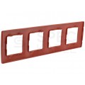 NILOE Ramka 4-krotna Czerwona