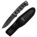Nóż bushcraftowy ze stali nierdzewnej (rękojeść z powłoką gumową TPR) 165/94mm FULL TANG + etui NEO 63-106