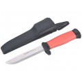 Nóż uniwersalny finka ze stali nierdzewnej (rękojeść z tworzywa ABS) 223/103mm + etui Premium EXTOL