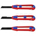 Nóż z łamanym ostrzem 18mm CutiX KNIPEX 90 10 165 BK