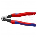 Nożyce do cięcia drutów i lin stalowych (do 5mm) 190mm z zaczepem KNIPEX 95 62 160 T