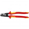 Nożyce do cięcia kabli miedzianych i aluminiowych 225mm stopniowane StepCut izolowane 1kV dla elektryka KNIPEX 95 18 225