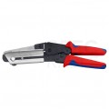 Nożyce do tworzywa sztucznego korytek kablowych listw maskownic o grubości do 4mm dźwignia kolankowa KNIPEX 95 02 21