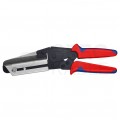 Nożyce do tworzywa sztucznego korytek kablowych listw maskownic o grubości do 4mm dźwignia kolankowa KNIPEX 95 02 21