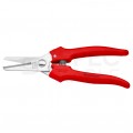 Nożyczki uniwersalne ze sprężyną i blokadą do cięcia tektury tworzyw sztucznych folii aluminiowych miedzianych mosiężnych 190mm KNIPEX 95 05 190