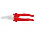 Nożyczki uniwersalne ze sprężyną i blokadą do cięcia tektury tworzyw sztucznych folii aluminiowych miedzianych mosiężnych 190mm KNIPEX 95 05 190