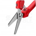 Nożyczki uniwersalne ze sprężyną i blokadą do cięcia tektury tworzyw sztucznych folii aluminiowych miedzianych mosiężnych 190mm KNIPEX 95 05 190