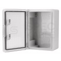 Obudowa plastikowa skrzynka hermetyczna, drzwi transparentne ABS 250x350x150mm IP65