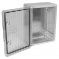 Obudowa plastikowa skrzynka hermetyczna, drzwin transparentne ABS 300x400x170mm IP65 NEKU