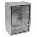 Obudowa plastikowa skrzynka hermetyczna, drzwin transparentne ABS 400x300x170mm IP65 NEKU