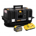 Odkurzacz akumulatorowy FLEXVOLT 54V + 2x akumulator Li-Ion 6.0Ah (18V) 2.0Ah (54V) FLEXVOLT + ładowarka 8A 12-54V klasa M do pracy na mokro i sucho ze zbiornikiem 7.5L w zestawie z akcesoriami DCV586MT2 TSTAK DeWALT