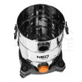 Odkurzacz przemysłowy sieciowy 230V 1400W do pracy na mokro i sucho ze zbiornikiem 30L w zestawie z akcesoriami NEO 04-738