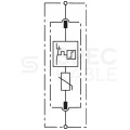Ogranicznik przepięć SPD 1-fazowy C (Typ 2) 1P 20kA/40kA warystorowo-iskiernikowy DEHN GUARD