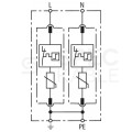 Ogranicznik przepięć SPD 1-fazowy C (Typ 2) 2P 20kA/40kA warystorowo-iskiernikowy DEHN GUARD