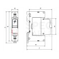 Ogranicznik przepięć SPD 3-fazowy B+C (Typ 1+2) 4P 12,5kA + 20kA/50kA Legrand 412273