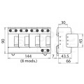 Ogranicznik przepięć SPD 3-fazowy B+C (Typ 1+2) 4P 25kA + 25kA/100kA DEHN VENTIL