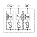 Ogranicznik przepięć SPD DC 1200V B+C (Typ 1+2) 3P 6,25kA + 20kA/40kA fotowoltaiczny VCX RED