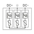 Ogranicznik przepięć SPD DC 1200V B+C (Typ 1+2) 3P 6,25kA + 20kA/40kA fotowoltaiczny VCX RED