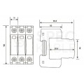 Ogranicznik przepięć SPD DC 1200V B+C (Typ 1+2) 3P 6,25kA + 20kA/40kA fotowoltaiczny VCX RED