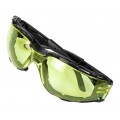 Okulary ochronne z wkładką piankową, żółte soczeki, odporność FT 97-521 NEO
