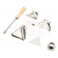 Opalarka sieciowa 230V 2000W, 3 biegi (I: 300l/min; II: 150l/min; III:500l/min), zakresie temperatur (I: 25°C, II: 350°C III: 550°C) w zestawie z akcesoriami i walizką GRAPHITE 59G522