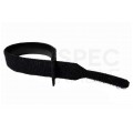 Opaski rzepowe 20x125mm BTB Straps czarne 10szt. do organizacji kabli