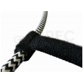 Opaski rzepowe 20x125mm BTB Straps czarne 10szt. do organizacji kabli